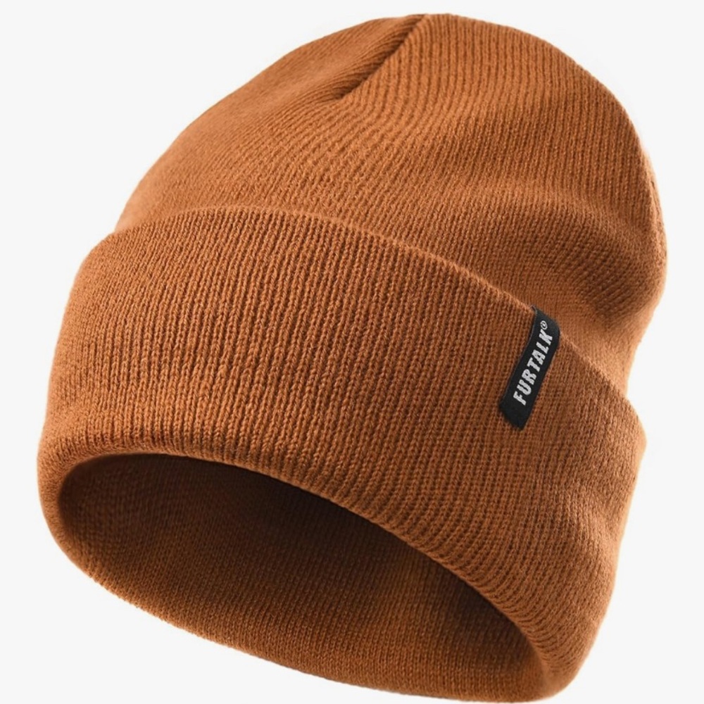 6/$20 FUR TALK Brown Baby Beanie 0-6 Months NWT in box!